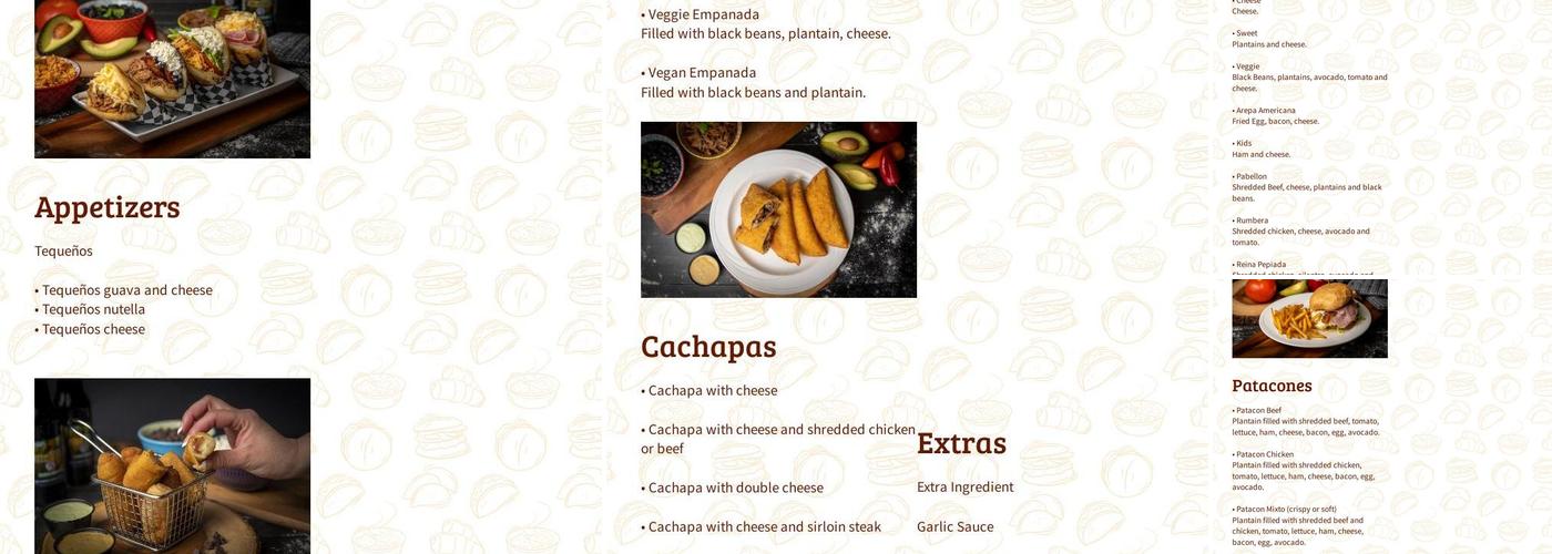 ArepasCO LLC Menu