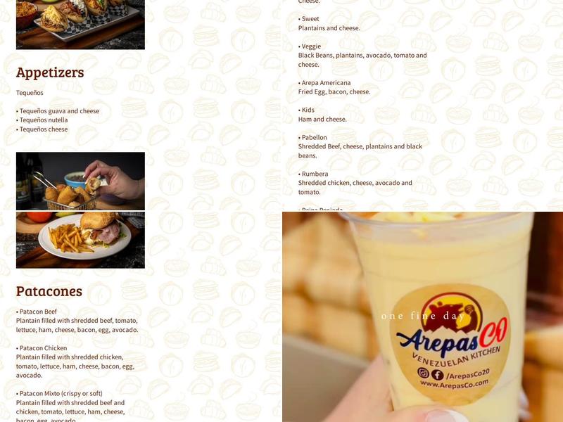 ArepasCO LLC Menu