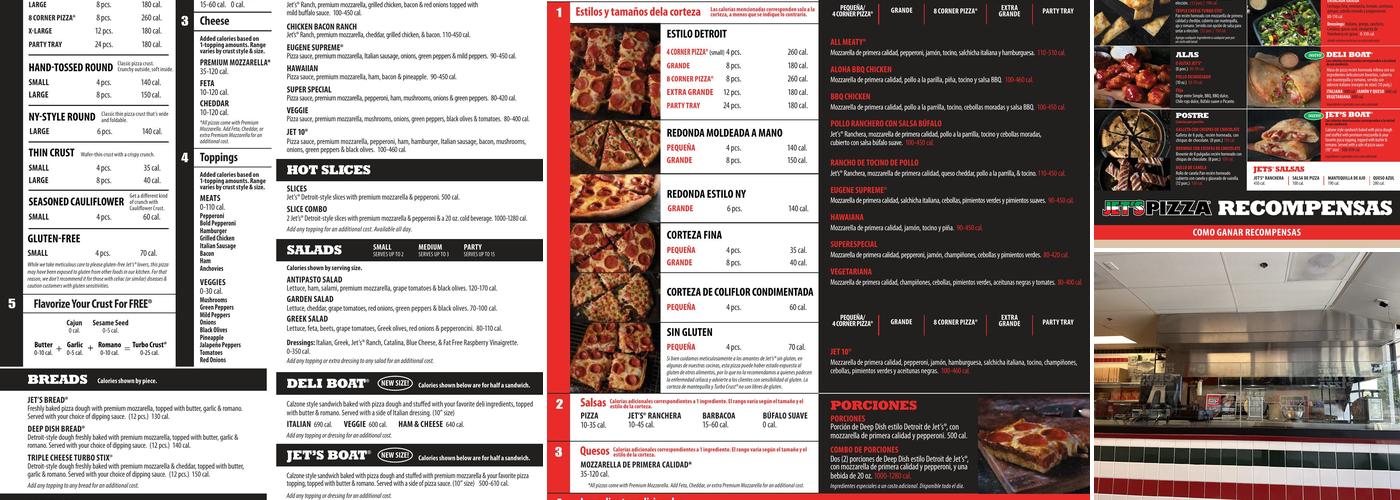 Jet's Pizza Menu