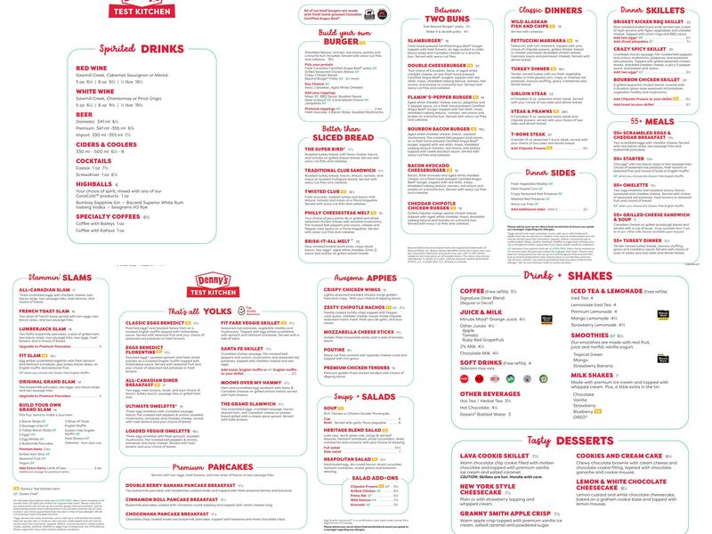 Denny's Menu