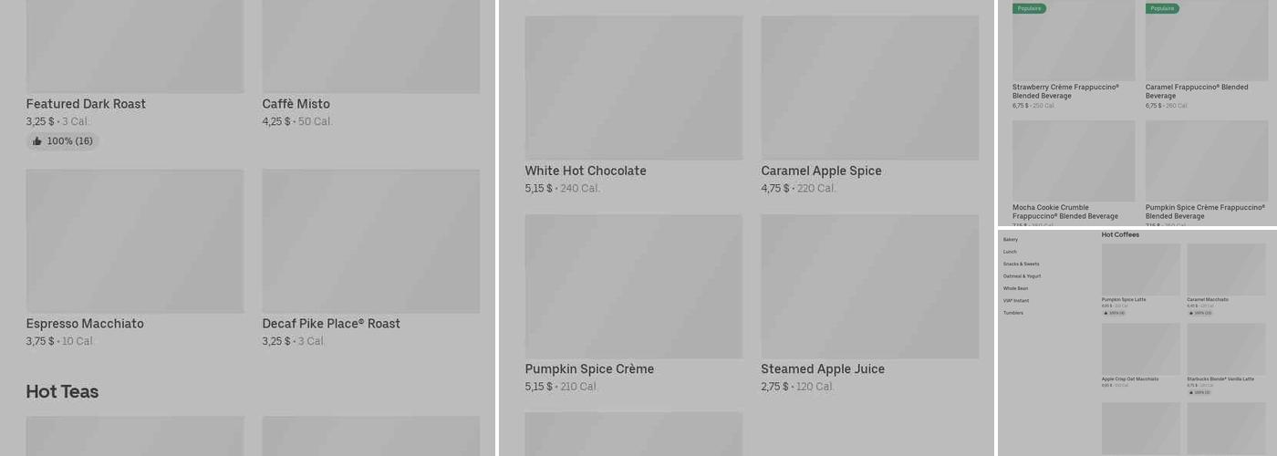 Starbucks Menu