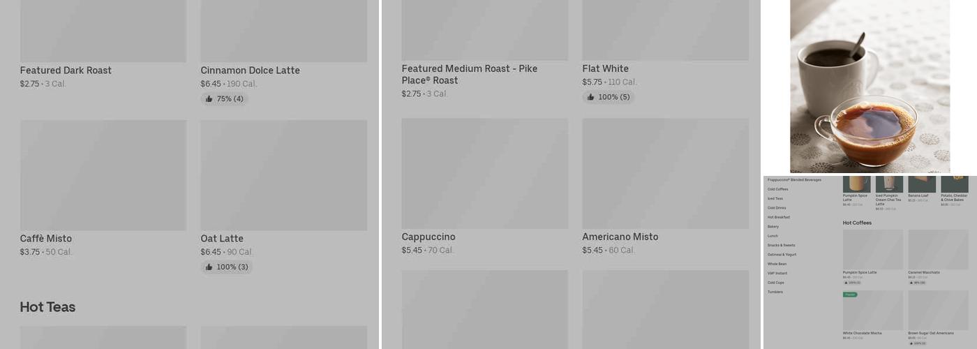 Starbucks Menu