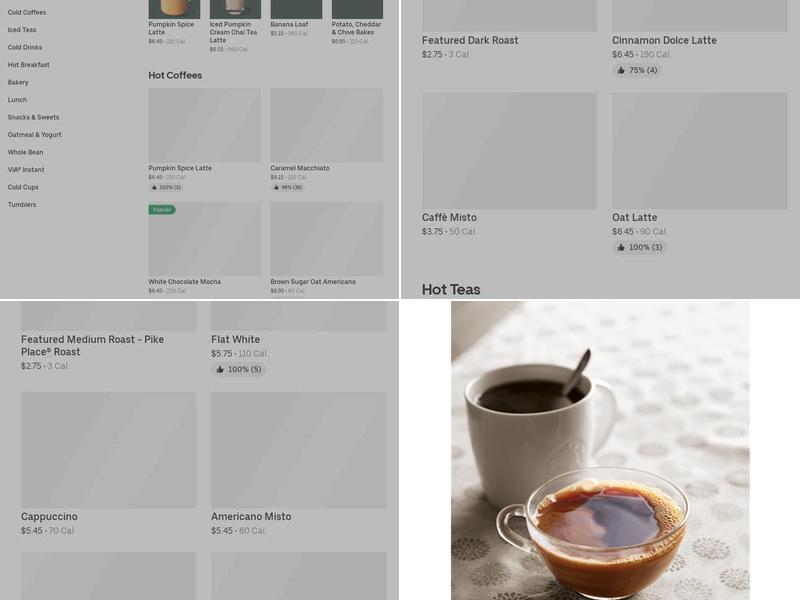 Starbucks Menu