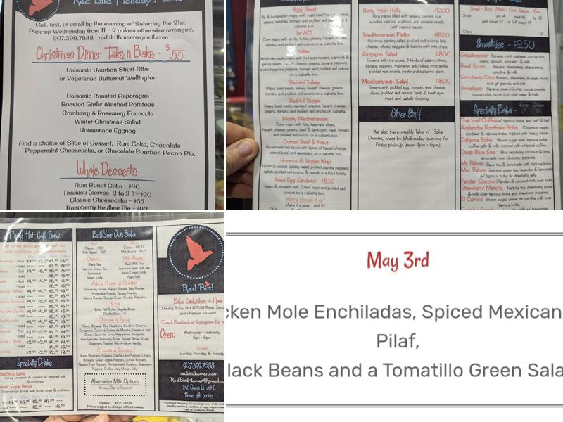 Red Bird Menu