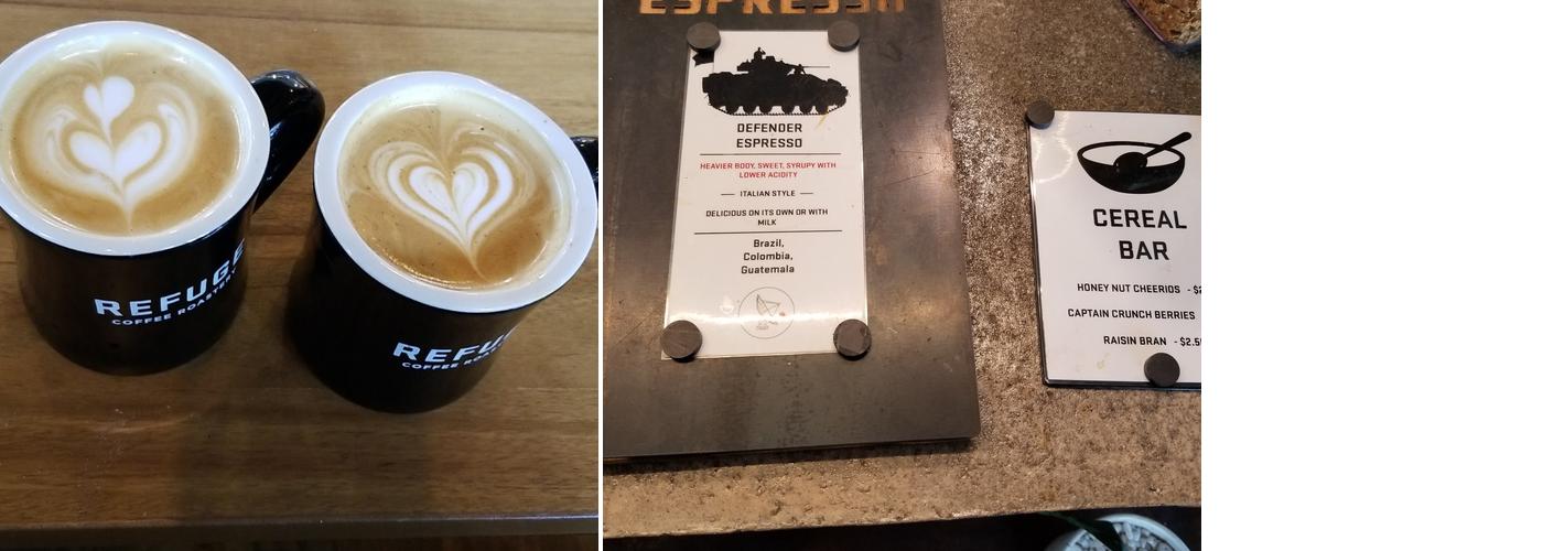 Refuge Coffee Roastery Menu