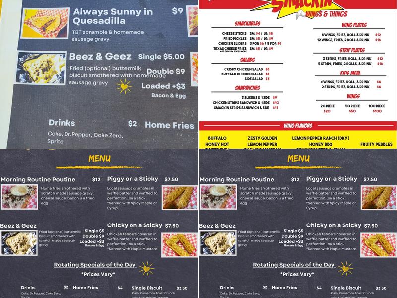 The Breakfast Tray Menu