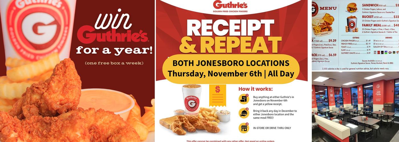 Guthrie's Menu
