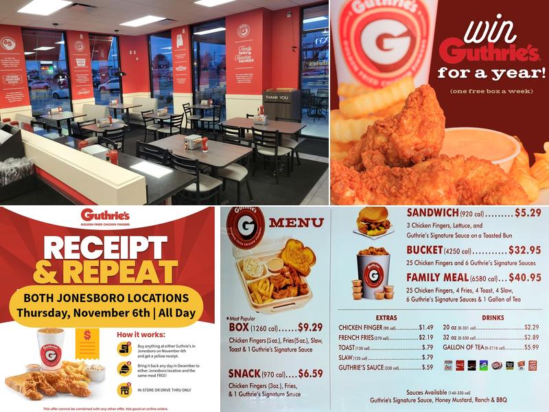 Guthrie's Menu