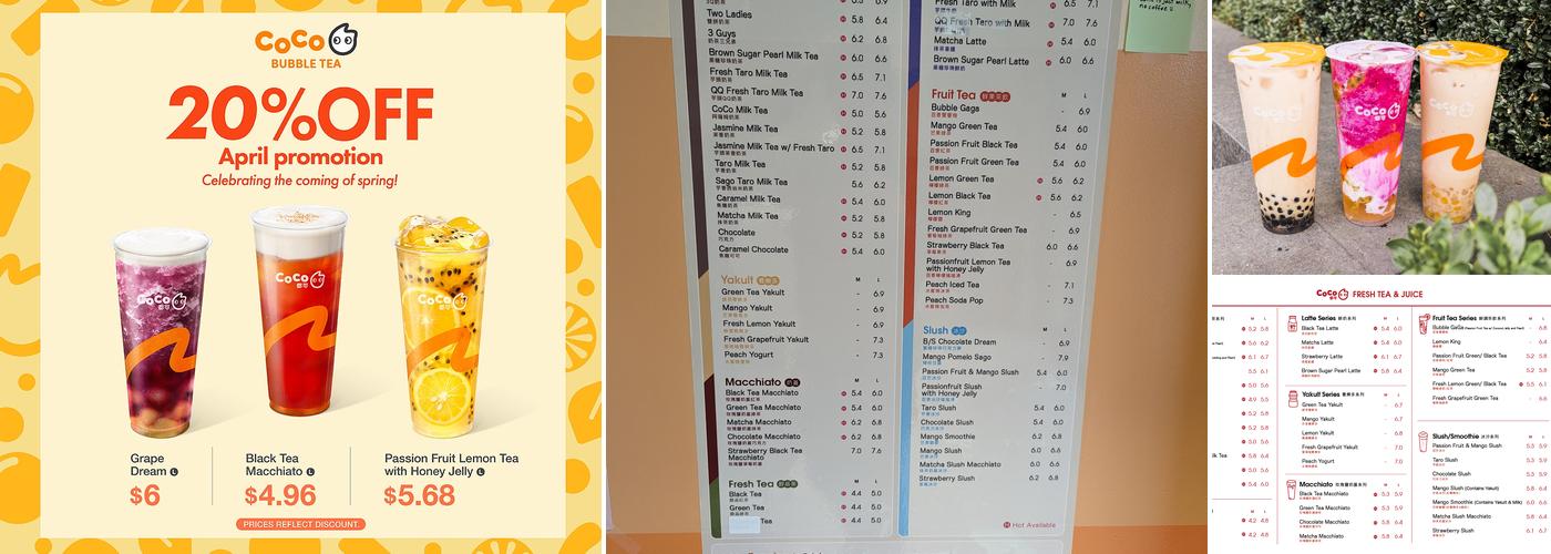 Coco Bubble Tea (New West) Menu