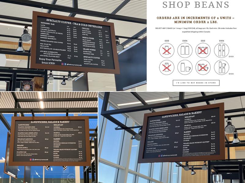 Fresh Cup Cafe & Bar at YYJ Menu