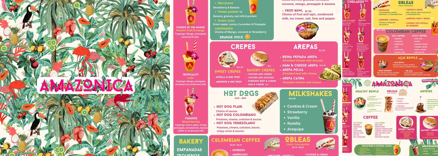 Amazonica Menu