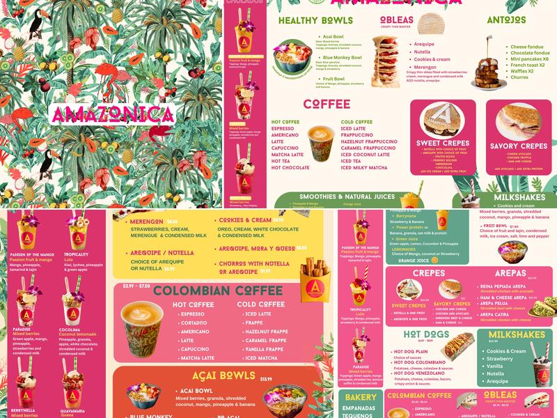 Amazonica Menu