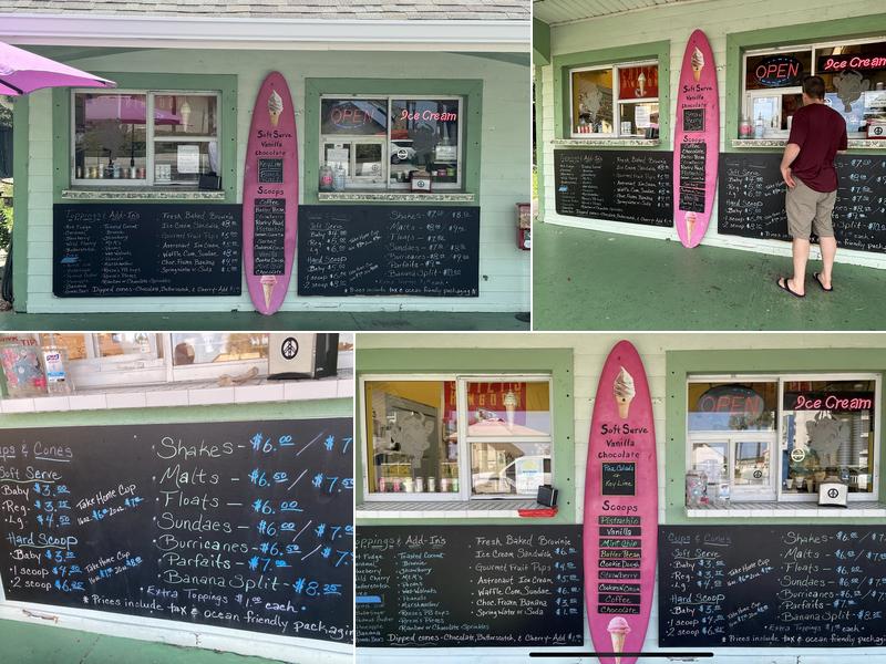 Beachside Creamery Menu