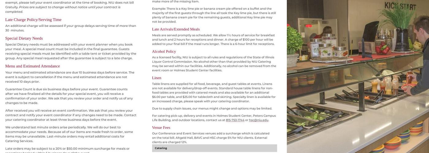 Patterson Dining Menu