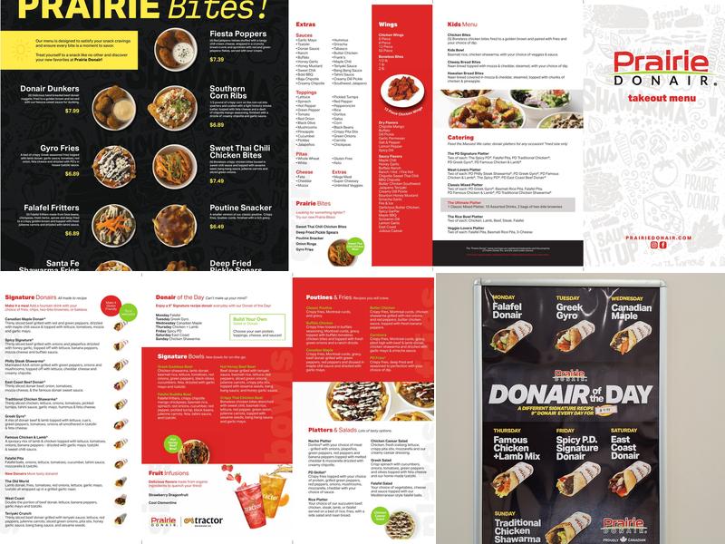 Prairie Donair Menu