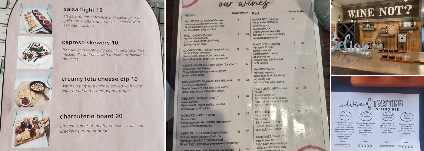 Wine Not? Menu