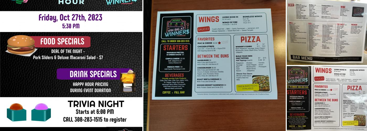 Winners Menu