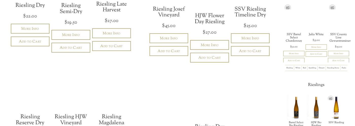 Hermann J. Wiemer Vineyard Menu