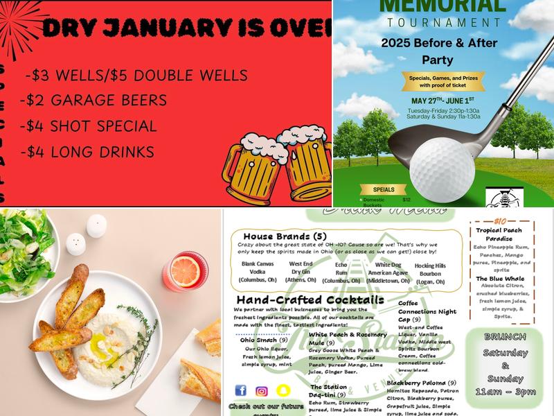 The Station Bar and Venue Menu