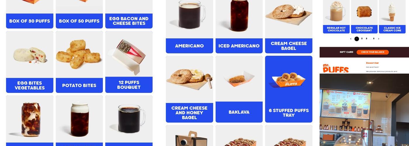 Mr. Puffs Menu