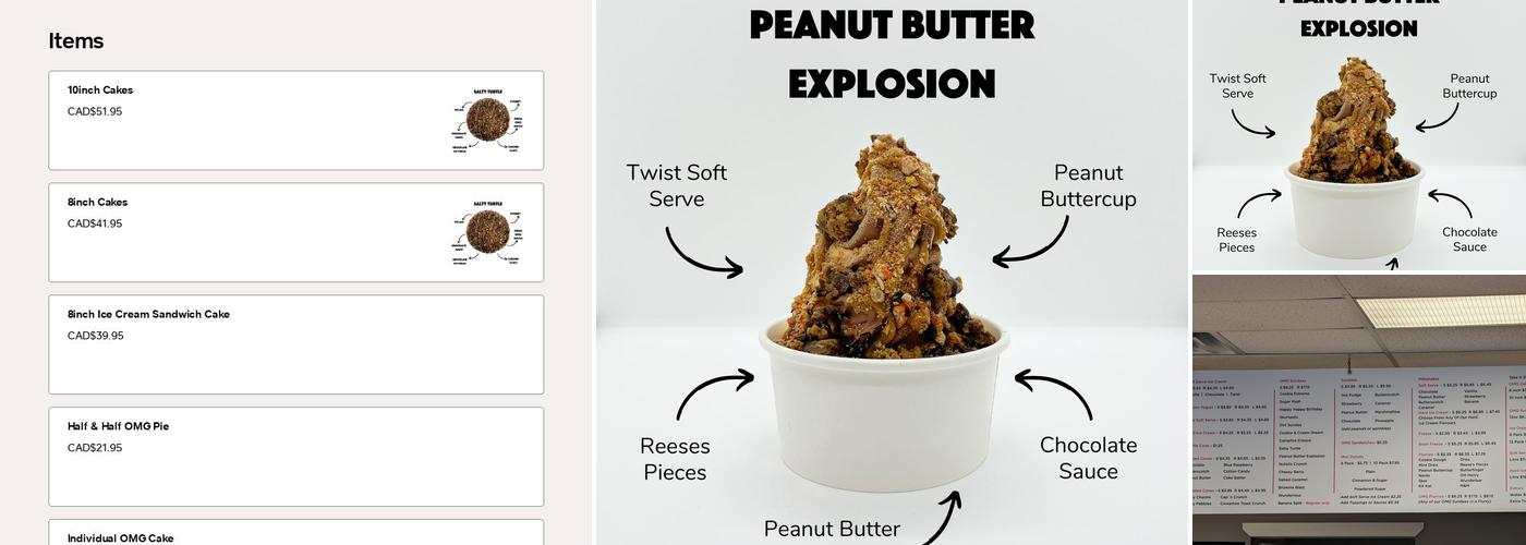 OMG Ice Cream & Frozen Treats Menu