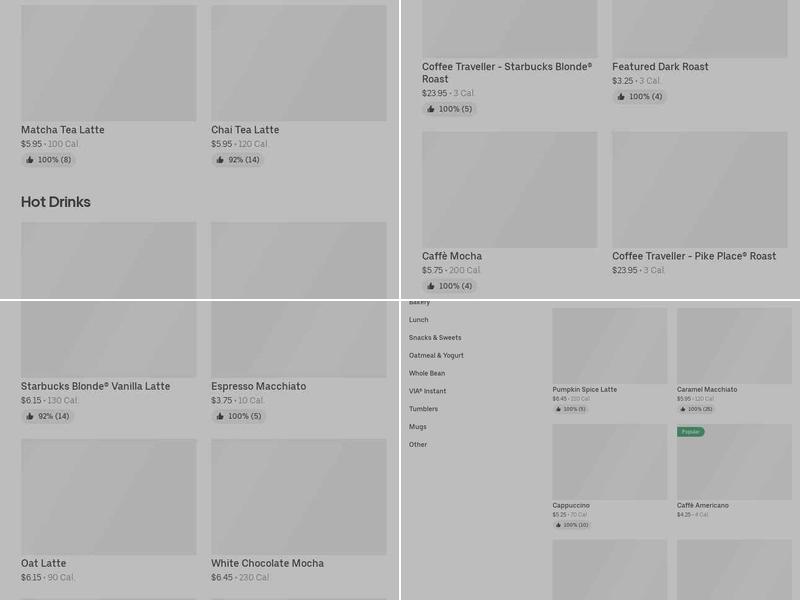 Starbucks Menu