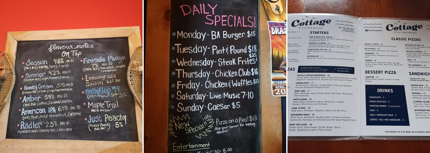 Clear Lake Distilling Co. Menu