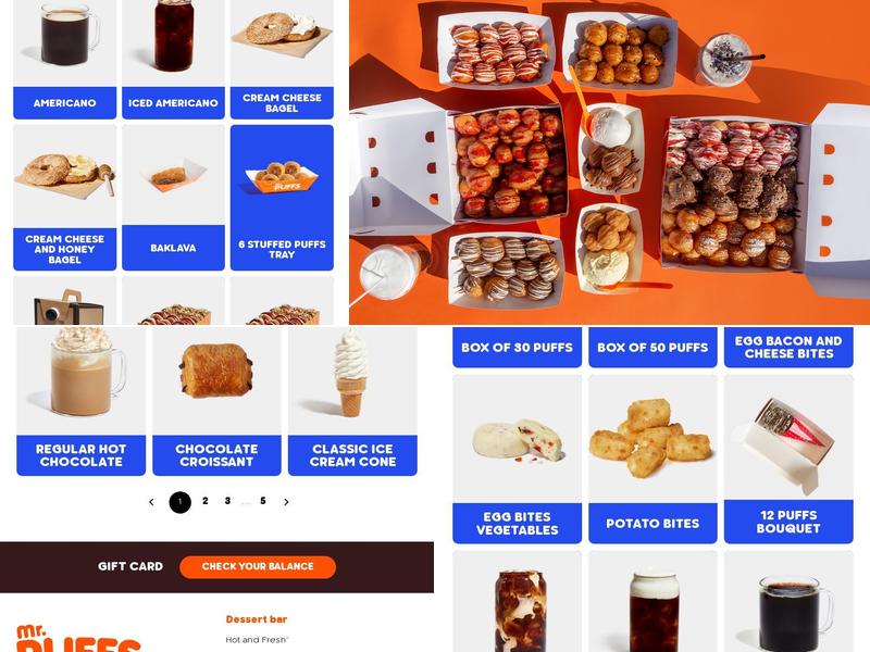 Mr. Puffs Menu