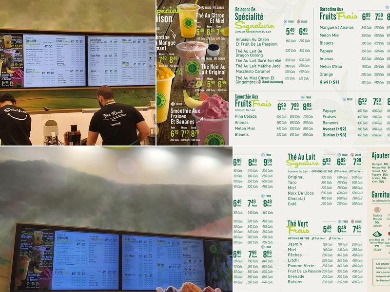 Real Fruit Bubble Tea Menu