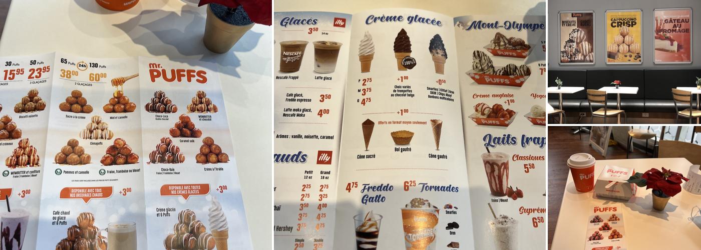 Mr. Puffs Menu