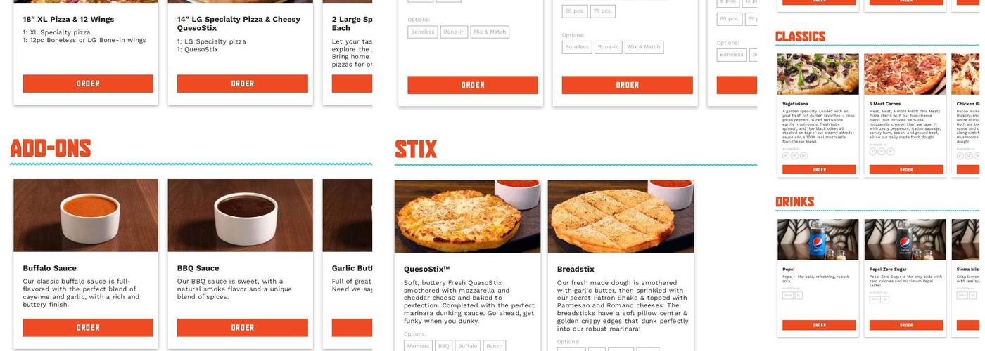 Pizza Patrón San Dario Menu