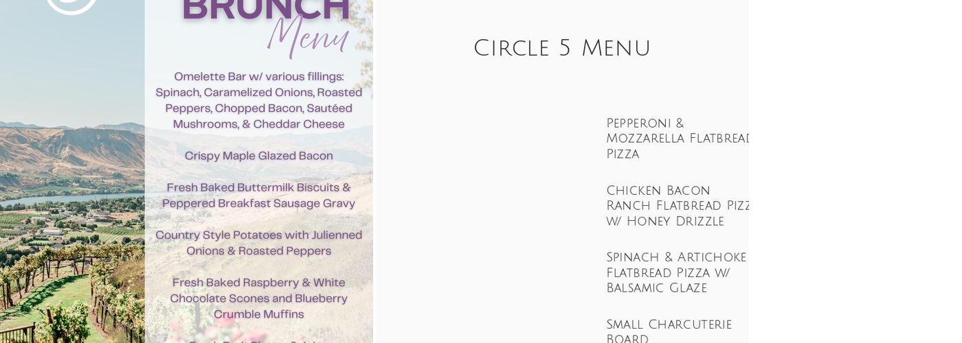 Martin Scott Winery Circle 5 Menu