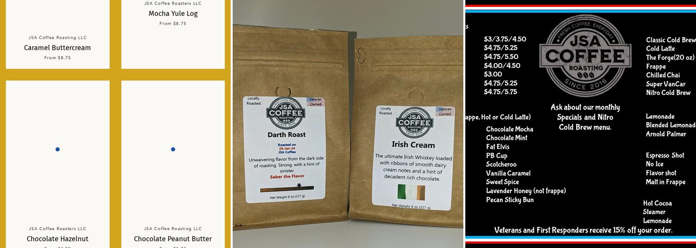 JSA Coffee Roasting LLC Menu