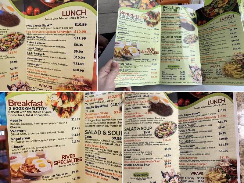 Falls River Cafe Menu