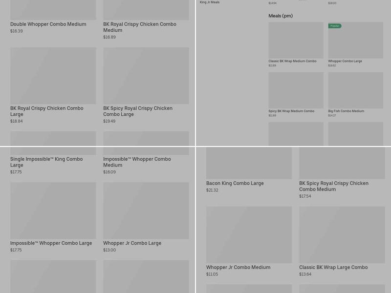 Burger King Menu