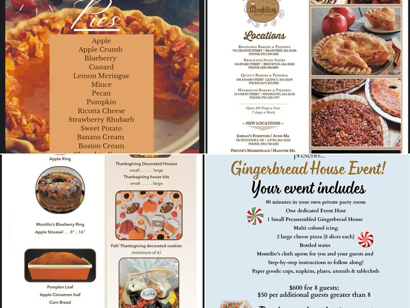 Montilio's Baking Company & Pizzeria Menu