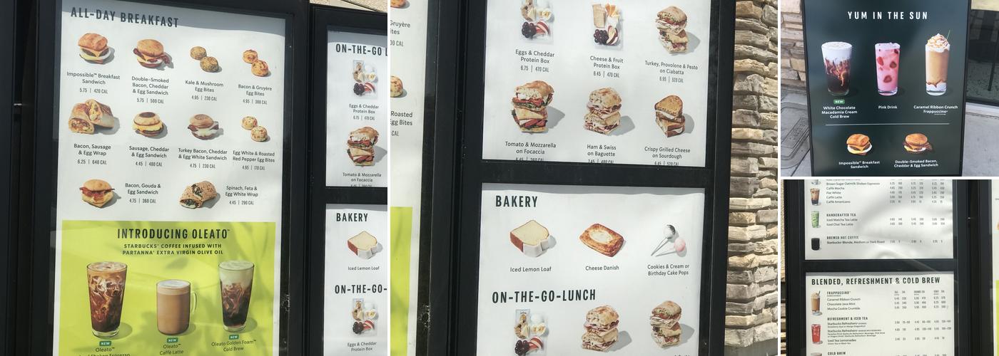 Starbucks Menu