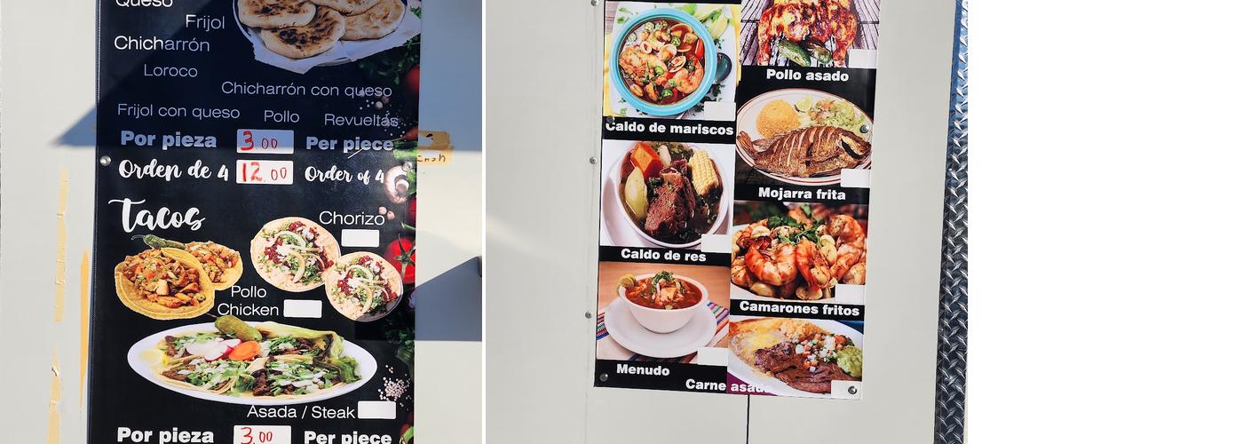 Pupuseria y Taqueria Sion Menu