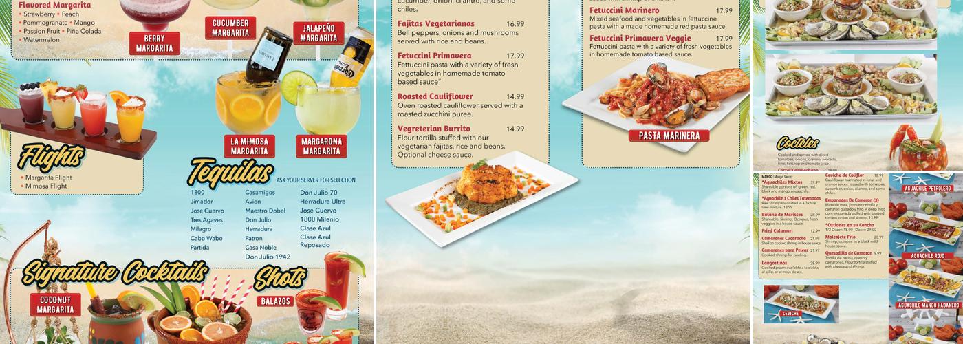Mariscos Costa Alegre Menu