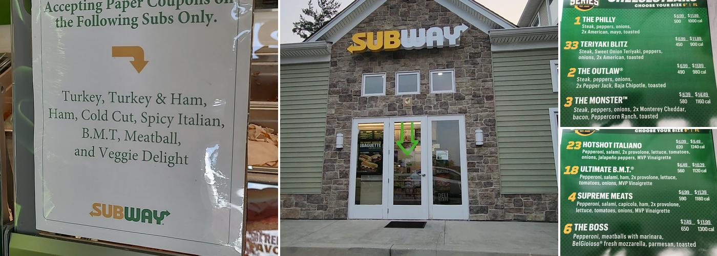 Subway Menu