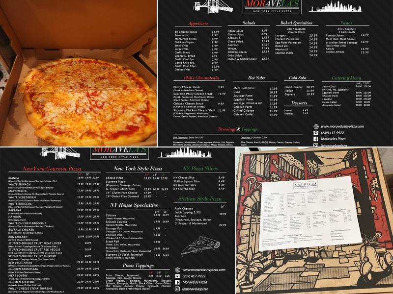 Moravela's Pizza Golden Gate Estates Menu