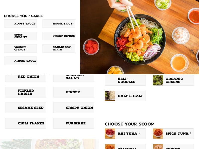 Ahipoki Menu