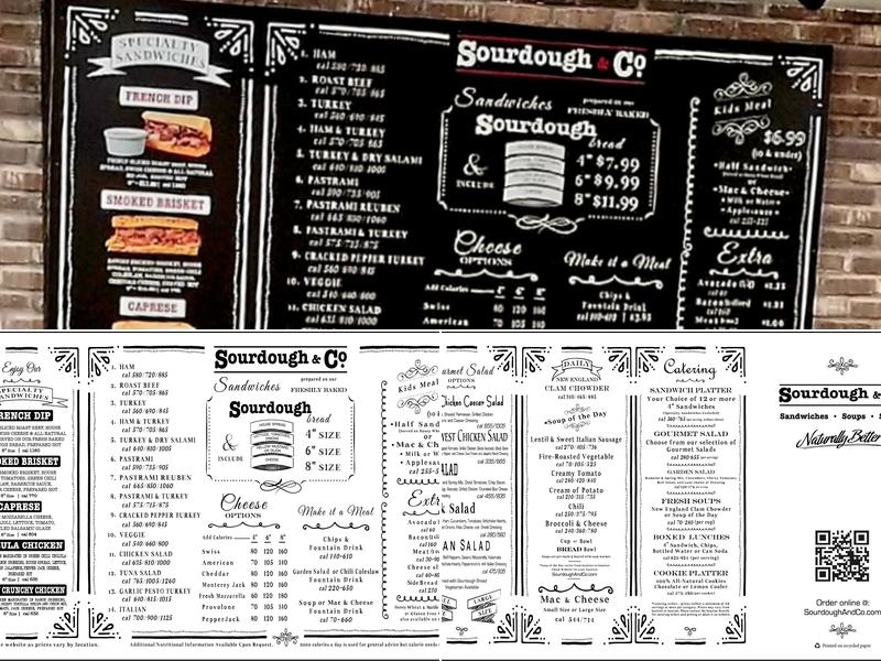 Sourdough and co Menu