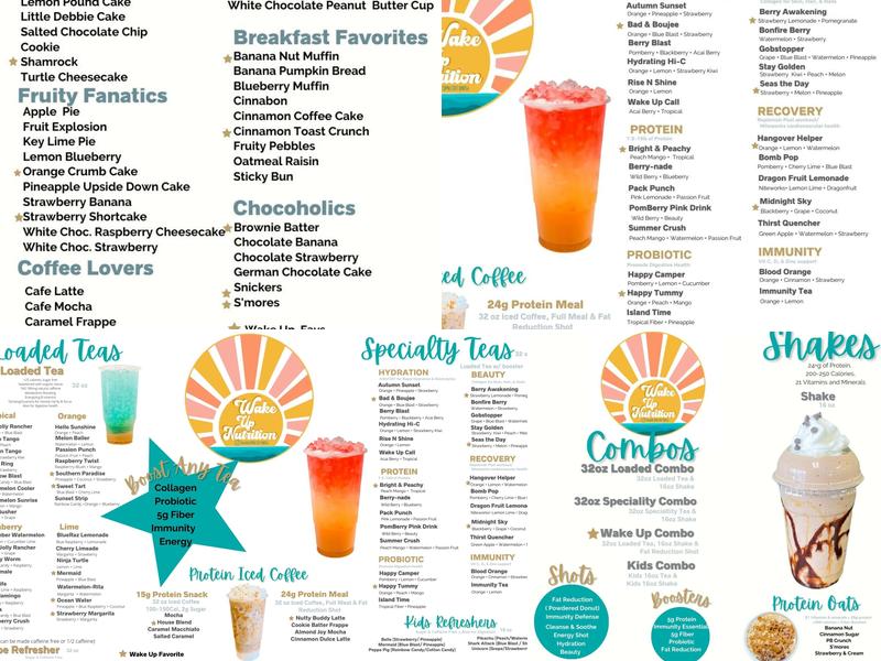 Wake Up Nutrition Menu