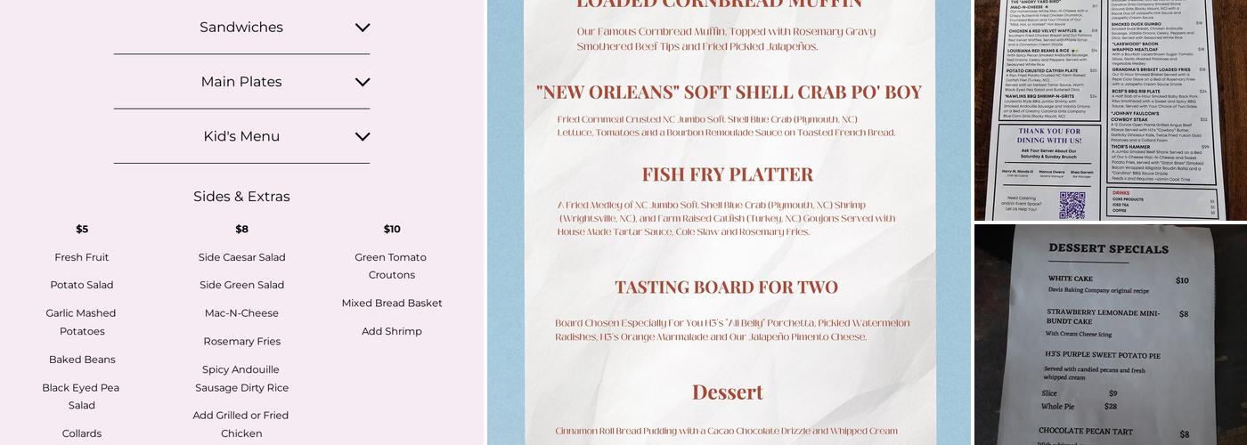 Lula and Sadie’s Menu