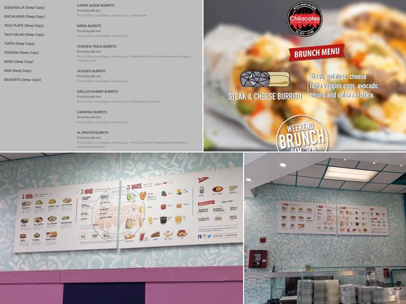 chilacates Brookline Menu