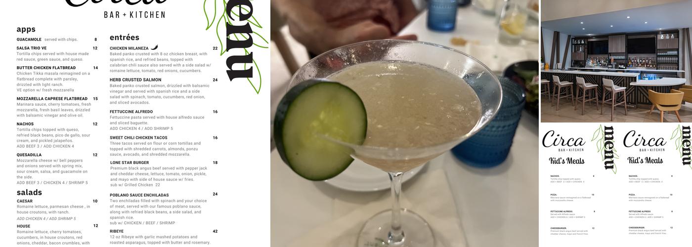 Circa Bar & Kitchen Menu