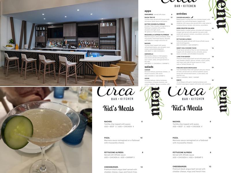 Circa Bar & Kitchen Menu