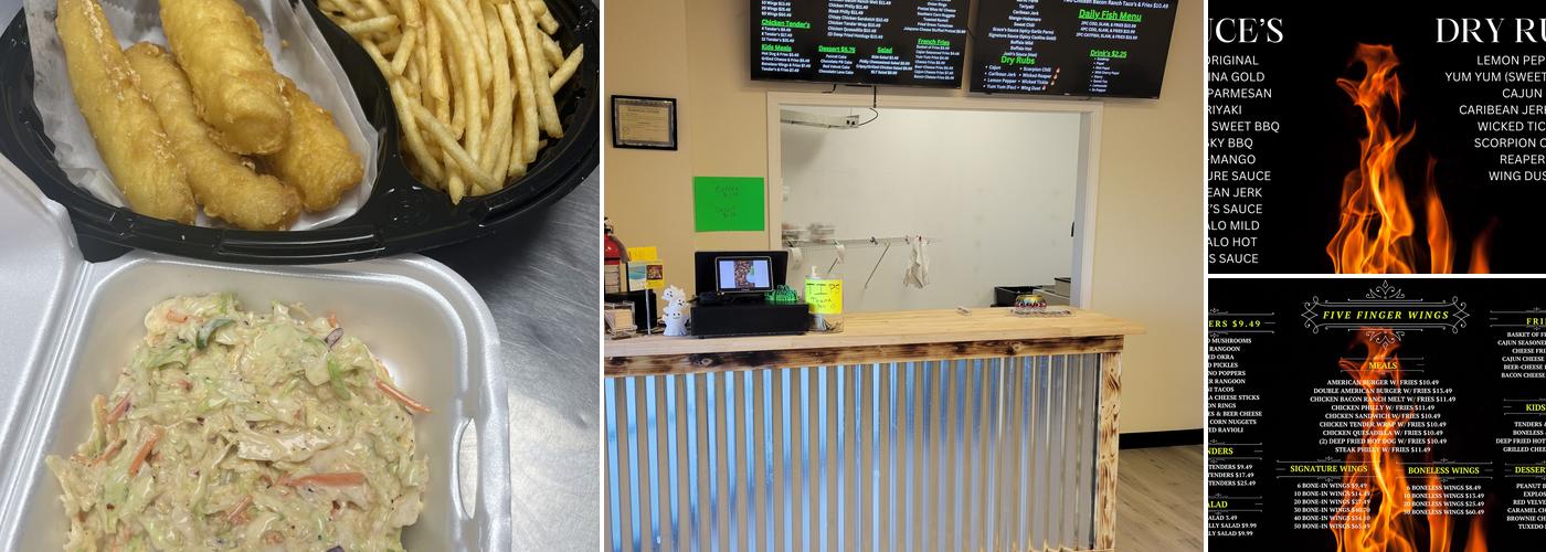 Five Finger Wings Menu