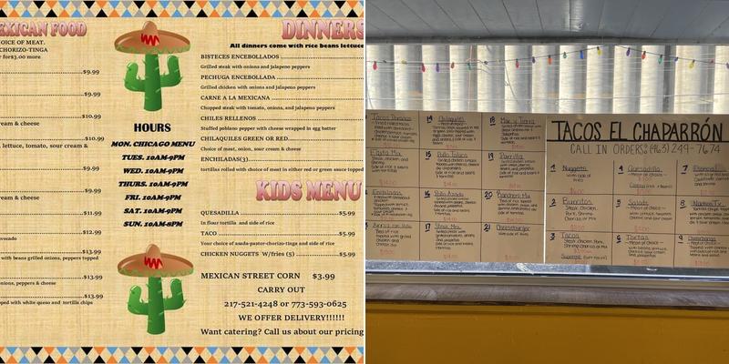 Taqueria Gutierrez Menu